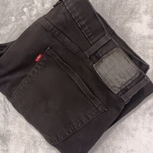 Levis 505 Mens Size 38x30‎ Regular Fit Black Classic Denim Jeans